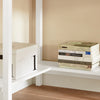 SoBuy Consola albă pentru birou cu bibliotecă FWT31-W