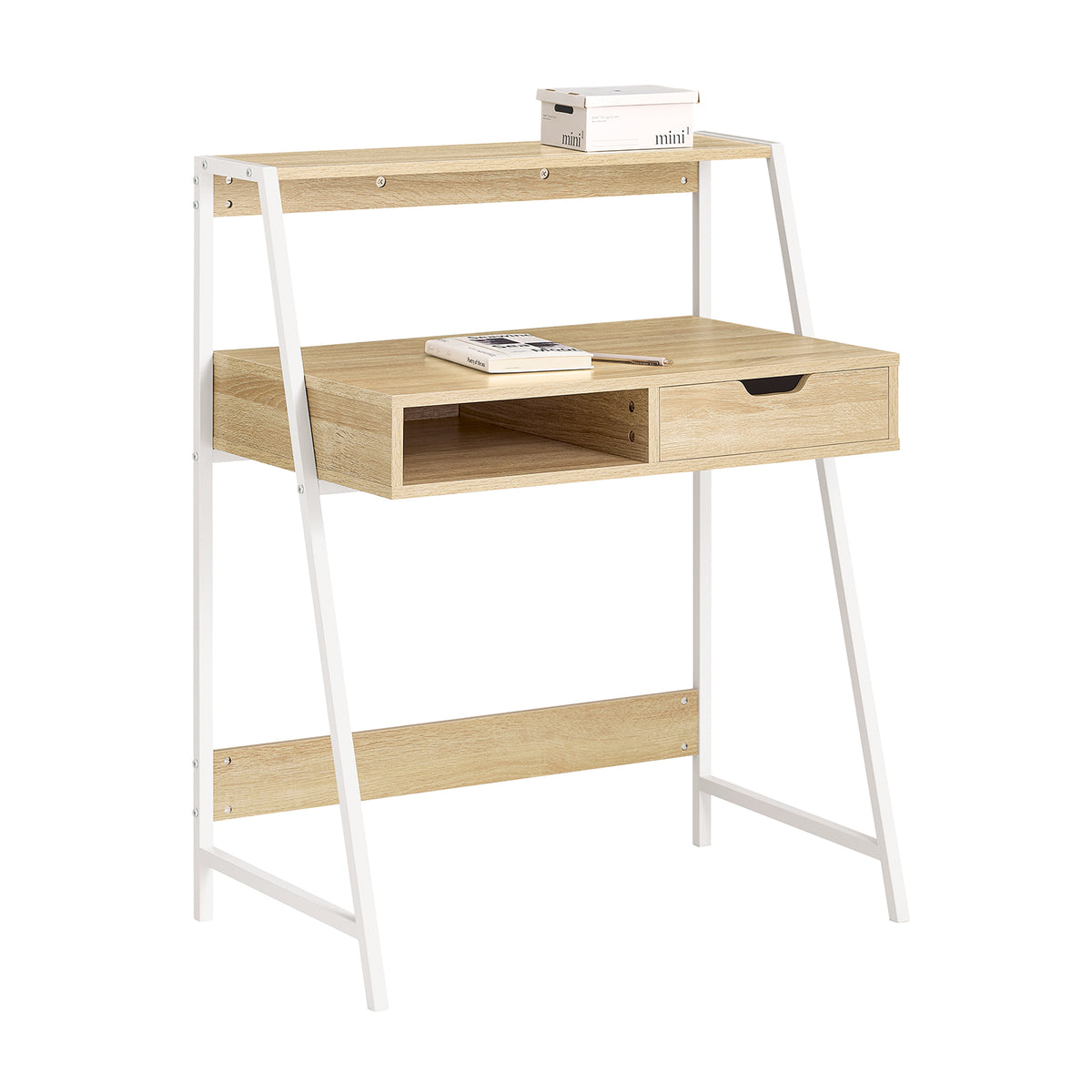 SoBuy FWT63-N Bureau Informatique Table de Bureau Secrétaire Table Plan de Travail