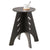 SoBuy HFBT01-K-SCHTable d'appoint Ronde en Bois Table Basse Ronde Table de Nuit Table de Chevet Bouts de Canapé Marron en Tenons et Mortaises, Noir
