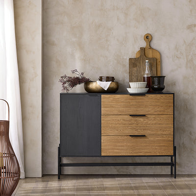 SoBuy HFSB02-SCH Comodă, Bufet, Dulap de Depozitare, 114x40x83cm