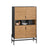 SoBuy HFSB03-SCH Bufet de Bucătărie, Dulap de Bucătărie, Servant de Bucătărie, cu 3 Compartimente Deschise, 84 x 40 x 132 cm
