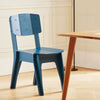 SoBuy HFST01-B Scaun Albastru cu Design din Lemn Confortabil Ergonomic Scaun de Sufragerie cu Spătar Scaun de Birou cu Îmbinări Tenon și Mortise