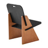 SoBuy HFST03-SCH Scaun de design din lemn confortabil ergonomic, fotoliu pentru living, scaun de bucătărie cu îmbinări tip tenon și morteză