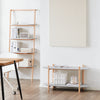 SoBuy HSTR01-HG Étagère de Rangement, Bibliothèque à 2 Niveaux, Table d'appoint en Bois à 2 Étages, Étagère sur Pied, Table Console, Petite Table Basse pour Salon, Bureau, Chambre, 100x33x52cm, Gris