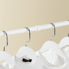 SoBuy KLS03-II-W Suport telescopic robust pentru haine - Dulap deschis reglabil cu bare, Cuier pentru dormitor/dressing, Alb