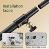 SoBuy KLS04-II-SCH Suport telescopic solid pentru haine - Dulap deschis reglabil cu bare și rafturi, Cuier pentru dormitor/dressing, Negru