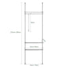 SoBuy Dulap de garderobă modulară Garderobă reglabilă cu umerase gri KLS07-HG