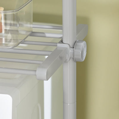 SoBuy KLS07-HG Télescopique Porte-vêtements Système de Penderie Blanc