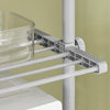 SoBuy KLS07-HG Télescopique Porte-vêtements Système de Penderie Blanc