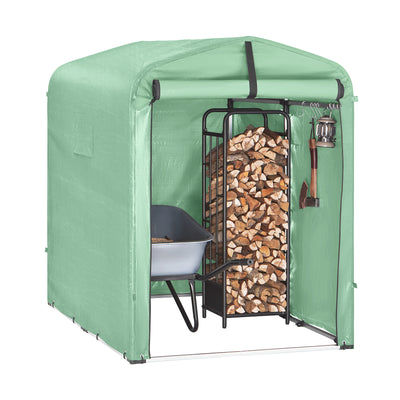 SoBuy KLS11-GR Abri de Jardin, Cabane de Jardin Exterieur Imperméable, abri Moto avec des Crochets, Garage pour Vélo et Outil