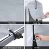 SoBuy KLS11-K Șopron de grădină, șopron de exterior, impermeabil, magazie pentru motociclete cu cârlige, garaj pentru biciclete și unelte, magazie pentru biciclete, depozitare și depozitare, argintiu, 120 x 176 x 163 cm