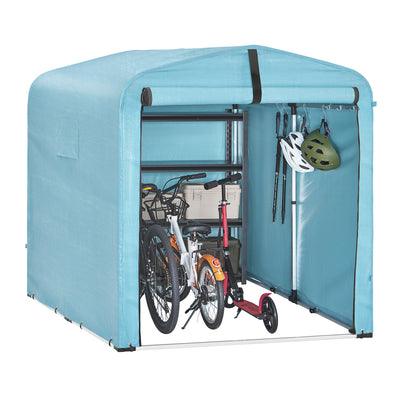 SoBuy KLS11-L-BL Abri de Jardin, Cabane de Jardin Exterieur Imperméable, abri Moto avec des Crochets, Garage pour Vélo et Out