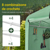 SoBuy KLS11-L-GR Abri de Jardin, Cabane de Jardin Exterieur Imperméable, abri Moto avec des Crochets, Garage pour Vélo et Outils, Abri Vélo, Rangement et Stockage, Vert, 159x219x165 cm