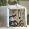 SoBuy KLS11-L Șopron de Grădină, Cabană de Grădină Exterioră Impermeabilă, Adăpost Motocicletă, Garaj pentru Biciclete și Scule, Adăpost Biciclete, Depozitare și Stocare, Argintiu, 159x165x219 cm