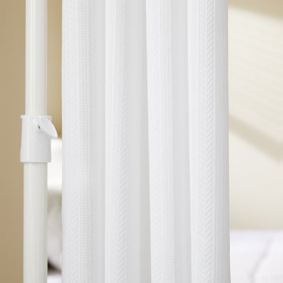 SoBuy KLS12-W Paravent Séparateur de Pièces Rideau Télescopique Rideau Réglable en Hauteur Rideau