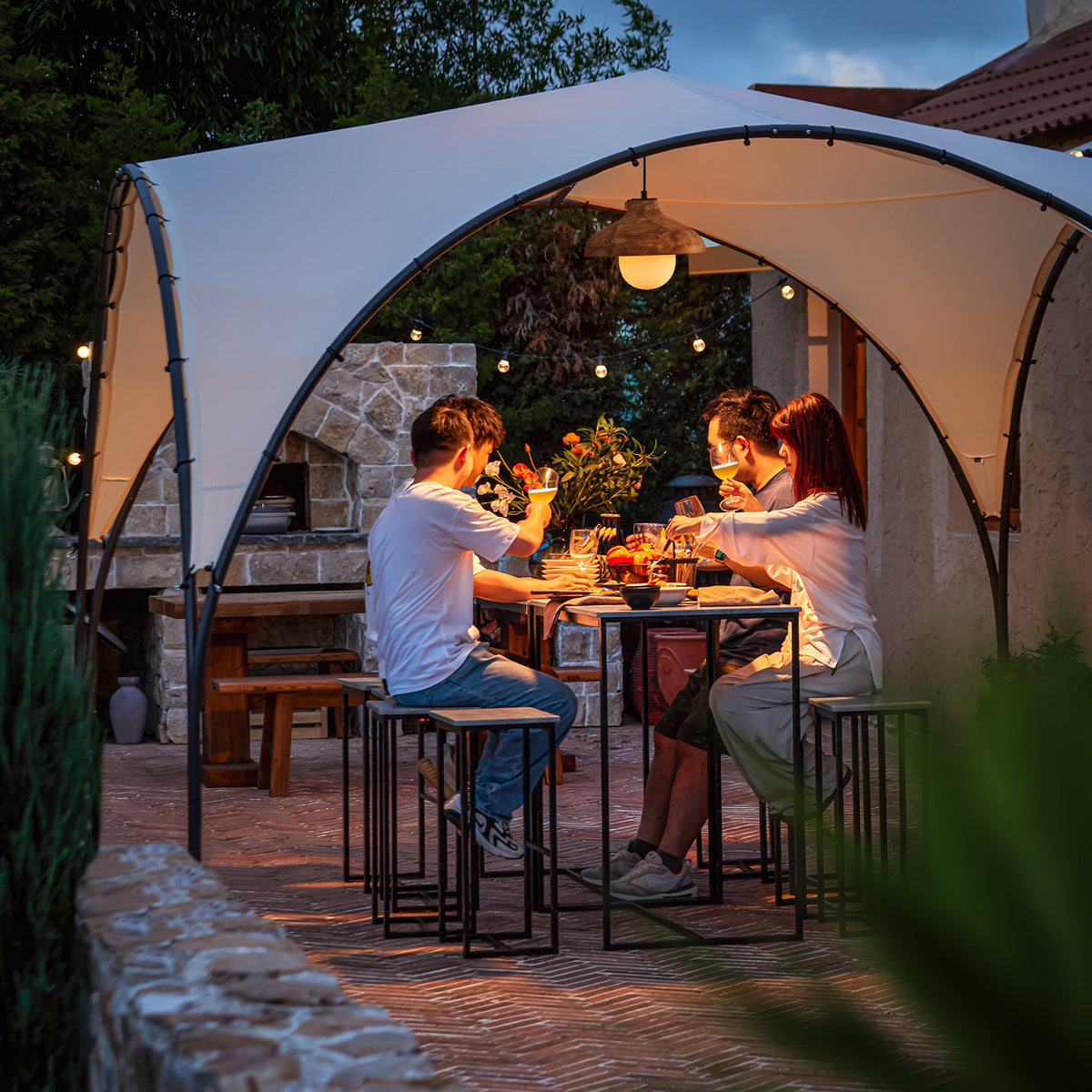 SoBuy KLS16-MI UV30, Tonnelle de camping et de jardin pliable, Protection contre la pluie et le soleil, Pour fêtes, festivals