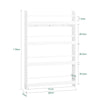 SoBuy Bibliotecă cu economie de spațiu pentru copii 80x12x118cm KMB08-W