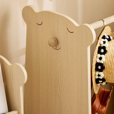 SoBuy KMB102-N Portant à vêtements Enfant, Penderie pour Enfants, Garde-Robe Enfants, Portant Vêtements Chambre Enfant en Forme d'ours
