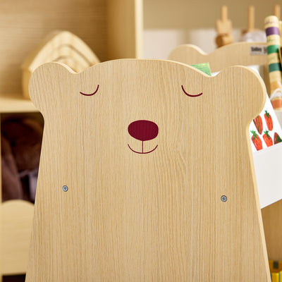 SoBuy KMB103-WN Étagère à Livres pour Enfant, Étagère à Jouets, Bibliothèque à roulettes pour Chambre d'enfant et Salle de Jeux