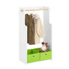 SoBuy KMB109-W Portant à Vêtements Enfant, Penderie pour Enfants, Garde-Robe Enfants, Étagère à Vêtement Enfant