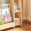 SoBuy KMB114-GR Bibliotecă pentru copii, Raft de depozitare pentru copii, Raft de cărți pentru camera copiilor, Mobilier de depozitare pentru copii cu 4 rafturi și 3 compartimente, Verde, 63x30x90cm