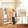 SoBuy KMB114-GR Bibliotecă pentru copii, Raft de depozitare pentru copii, Raft de cărți pentru camera copiilor, Mobilier de depozitare pentru copii cu 4 rafturi și 3 compartimente, Verde, 63x30x90cm