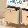 SoBuy KMB115-W Bibliotecă pentru copii cu 4 rafturi și 2 cutii de depozitare