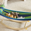 SoBuy KMB16-J Balansoar, Pătuț Copii, Hamac Copii, Șezlong Balansoar pentru Copii, Rocking Chair, pentru Camera Copiilor, Terasă, Sufragerie, Grădină, 124x36x45 cm