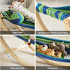 SoBuy KMB16-J Balansoar, Pătuț Copii, Hamac Copii, Șezlong Balansoar pentru Copii, Rocking Chair, pentru Camera Copiilor, Terasă, Sufragerie, Grădină, 124x36x45 cm
