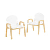 SoBuy KMB24-Wx2 Set de 2 Scaune pentru Copii, Design Taburet pentru Copii cu Cotiere și Spătar - Înălțime șezut reglabilă