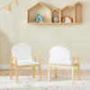 SoBuy KMB24-Wx2 Set de 2 Scaune pentru Copii, Design Taburet pentru Copii cu Cotiere și Spătar - Înălțime șezut reglabilă