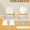 SoBuy KMB24-Wx2 Set de 2 Scaune pentru Copii, Design Taburet pentru Copii cu Cotiere și Spătar - Înălțime șezut reglabilă
