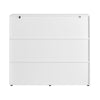 SoBuy KMB33-W Raft pentru copii Comodă pentru camera copiilor cu ușă glisantă Raft de jucării Bibliotecă Organizator de jucării Bufet, 119x39x116cm