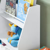 SoBuy KMB34-F Bibliotecă Raft pentru Cărți Raft de Depozitare Jucării pentru Copii Suport pentru Reviste cu Compartimente de Depozitare și 3 Coșuri 63x28x80 cm