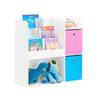 SoBuy KMB37-F Raft de depozitare pentru cărți și jucării, Bibliotecă, Mobilier de depozitare multifuncțional cu 2 coșuri