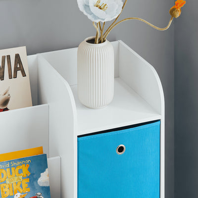 SoBuy KMB37-F Étagère de Rangement pour Livres et Jouets Étagère à Livres Meuble de Rangement Multifonctionnel avec 2 Paniers