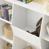 SoBuy KMB55-W Bibliotecă Montessori pentru copii – Mobilier pentru depozitarea jucăriilor și cărților cu 8 compartimente, Sigură, Alb, 106×30×104 cm