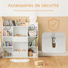 SoBuy KMB55-W Bibliotecă Montessori pentru copii – Mobilier pentru depozitarea jucăriilor și cărților cu 8 compartimente, Sigură, Alb, 106×30×104 cm