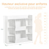 SoBuy KMB55-W Bibliotecă Montessori pentru copii – Mobilier pentru depozitarea jucăriilor și cărților cu 8 compartimente, Sigură, Alb, 106×30×104 cm
