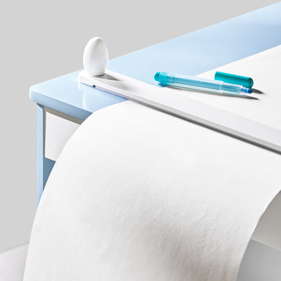 SoBuy KMB60-B Set masă și scaun pentru copii Set de 2 piese cu autocolante DIY Birou pentru copii cu 3 suporturi pentru creioane Albastru și Alb