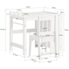 SoBuy KMB60-W Masă pentru Copii cu Scaun Set 2 Piese Masă și Scaun pentru Copii Birou cu 2 Rafturi Suport Hârtie și Compartimente pentru Pixuri Alb 80x54x65