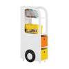 SoBuy Raft pentru bibliotecă pentru copii pentru copii cu cutii frâne de depozitare pentru dormitor pentru copii alb alb 26x50x110cm KMB67-W