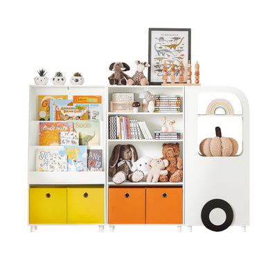 SoBuy KMB67-W+KMB68-W+KMB69-W Lot de 3 Bibliothèques pour Enfant Étagère Enfant Rangement pour Livres et Jouets, Forme de Voi
