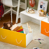 Copia SoBuy Cassapanca pentru jucării pentru copii cu cutie de copertă pentru jucării pentru copii 45x80x40 cm KMB72-W