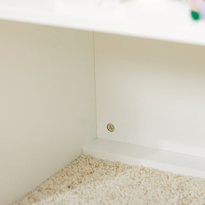 SoBuy KMB74-W Boîte de Rangement pour Enfant, Coffre à Jouets, Bac de Rangement avec 1 Tiroir