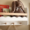 Copia SoBuy Raftul de perete pentru copii cu 3 cârlige din garderobă cu rafturi pentru cărți și decorațiuni Alb 60x18x51cm KMB46-W