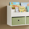 Copia SoBuy Bibliotecă pentru copii cu 2 cutii portocalii depozitare raft pentru mobilier pentru copii pentru dormitor pentru copii White 60x25x110 cm KMB68-W