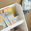 Copia SoBuy Rafturi de bibliotecă pentru copii pentru jucării cu 2 cutii în mobilier mobil pentru dormitor alb 63x32x80cm KMB71-W