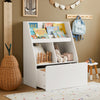 SoBuy Bookshop pentru copii pentru copii cu copii cu piept de deținători mobilier detașabil dormitor alb 76x40x100cm KMB83-W