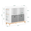 SoBuy KMB85-W Bibliotecă pentru copii Raft de depozitare jucării pentru copii Raft de cărți pentru băieți, fete, pentru camera copiilor și camera de joacă, depozitare laterală, Alb, 100 x 35 x 80 cm